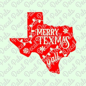 Christmas SVG, Merry Texmas, Texas SVG, Christmas decor, Santa, DP223 image 1