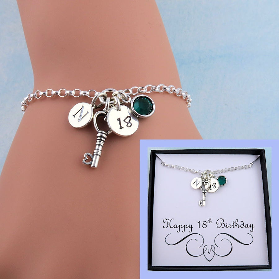 18ème anniversaire Bracelet avec Message carte 18ème cadeau  Etsy