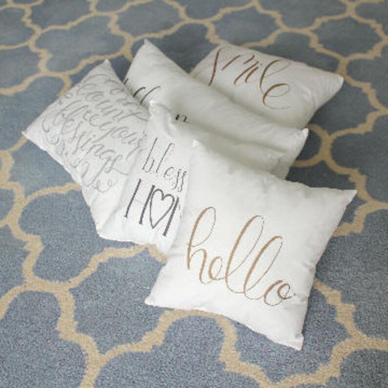 Custom Decorative Pillows Hand Lettered Pillow Decorative Etsy