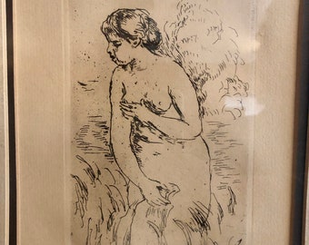 Pierre-Auguste Renoir - "Baigneuse Debout, a mi-jambes" posthumous etching