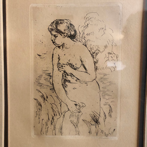 Pierre-Auguste Renoir - "Baigneuse Debout, a mi-jambes" posthumous etching