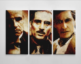 The Godfather - 3 Panel Canvas Movie Wall Art