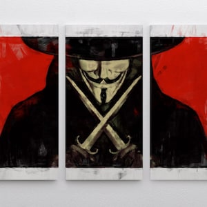V for Vendetta - Canvas Movie Poster Art