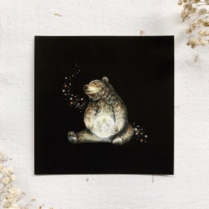 Bear Cosmic Creatures | 5x5 Fine Art Print