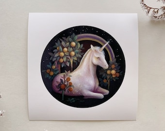 LAST CHANCE* Unicorn no. 1 | 6x6 Fine Art Print | Unicorn Art Print