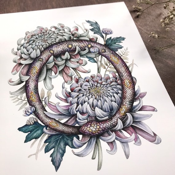 Ouroboros Open Edition | 8 X 10 Fine Art Print | Ancient Symbolism