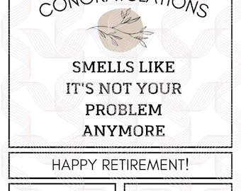 Congratulations - Retirement - Candle Label