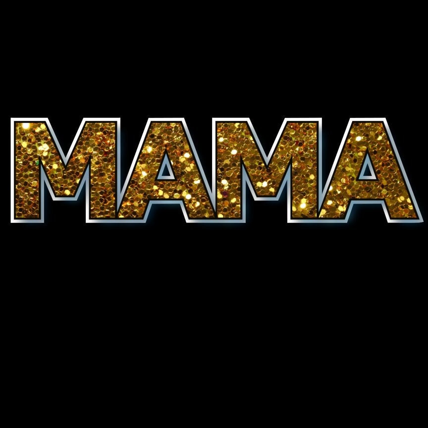 MAMA - Gold Glitter PNG