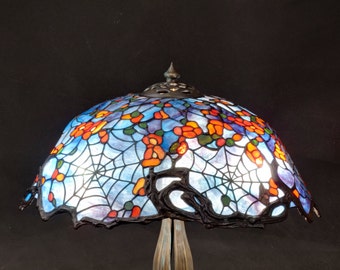 Desk Lamp, Stained Glass Lamp, Cobweb Lamp, Tiffany Lamp, Table Lamp, Bespoke Glass, Tiffany Replica, Stained Glass Art, Stained Glass Light