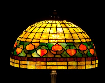 Classic Designs, Table Lamp, Bedside Lamp, Desk Lamp, Stained Glass Lamp, Tiffany Style Lamp, Stain Glass, Lamp Shade, Acorn Lamp, Decor