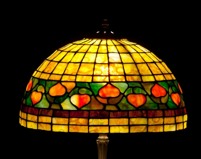Classic Designs, Table Lamp, Bedside Lamp, Desk Lamp, Stained Glass Lamp, Tiffany Style Lamp, Stain Glass, Lamp Shade, Acorn Lamp, Decor