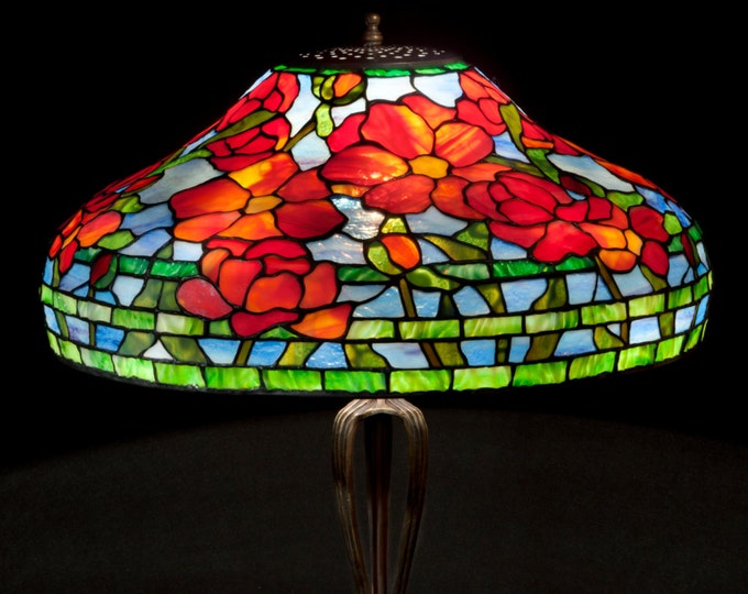 Peony Tiffany lamp