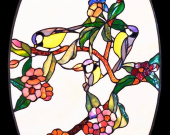 Cardinal stained glass suncatcher, Suncatcher, Stained Glass Panel, Stained Glass Window, Stained Glass, tiffany, stained glass butterfly