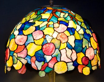 Desk Lamp, Bedside Lamp, Hydrangea, Bedside Lamps, Stained Glass Lamp, Table Lamp, Stained Glass Art, Tiffany Lamp, Lampshade, Bespoke Light