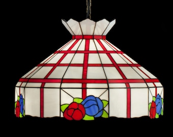 Shabby Chic Lamps, Shabby Chic Lighting, Shabby Chic Decor, Stained Glass Lamp, Shabby Chic Lampshades, Pendant Lamp, Ceiling Lamp Shade