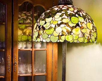 Office Stained Glass Lamp, Floor Lamp, Senior Lamp, Stylish Lamp, Interior Decor, Tiffany Lamp, Stained Glass Lamp, Bespoke Lamp, Hydrangea