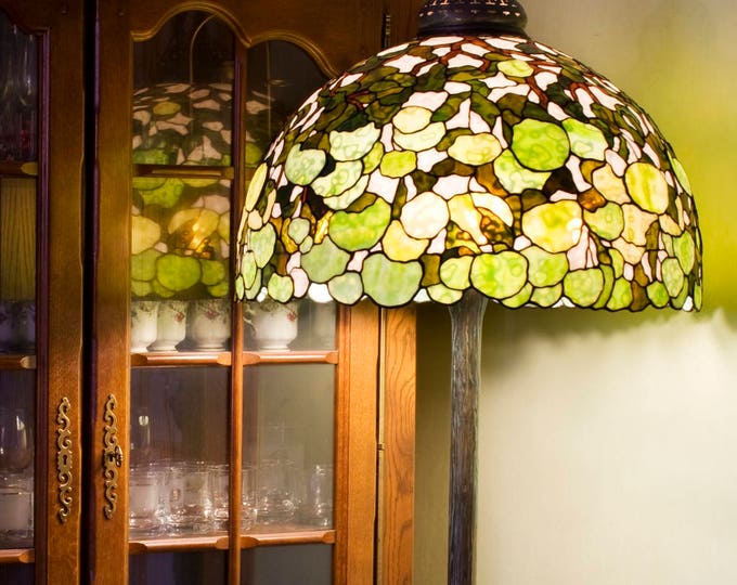 Office Stained Glass Lamp, Floor Lamp, Senior Lamp, Stylish Lamp, Interior Decor, Tiffany Lamp, Stained Glass Lamp, Bespoke Lamp, Hydrangea