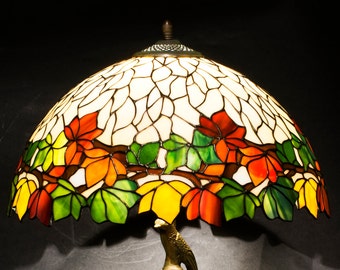 16" Chestuns, Tiffany Lamp, Stained Glass Lamp, Bedside Lamp, Table Lamp, Desk Lamps, Reading lamp, lamp, home decor, night light, tiffany,