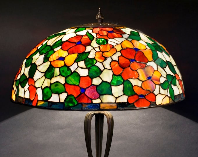 Nightstand Decor, Bedside Lamps, Table Lamp, Desk Lamp, Stained Glass Lamp, Dogwood, Nightstand Lamp, Stained Glass Art, Home Decor