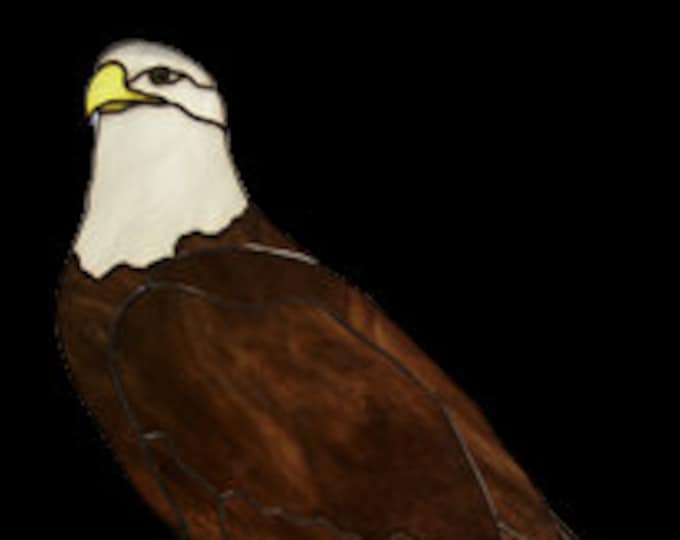 Eagle Ornament, Stained Glass Eagle, Stained Glass Panel, Eagle Decor, American Eagle Decor, Bird Decor, Bird Suncatcher