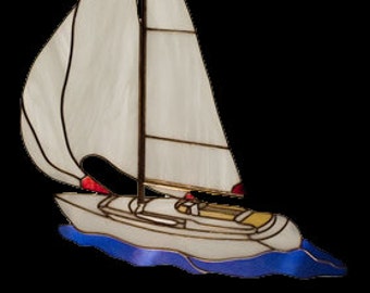 Boat Decor, Stained Glass Boat, Boat Hanging, Boat Dock Sign, Boat Dock Decor, Boat Decoration, Boat Design, Boat Wall Art, Boat Party