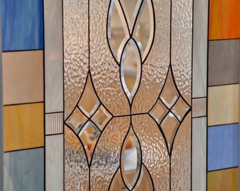 Stained Glass Panel, Stained Glass Window, beveled glass, suncatcher, home decor, glass art, door decor, tiffany, stained glass door, mosaic