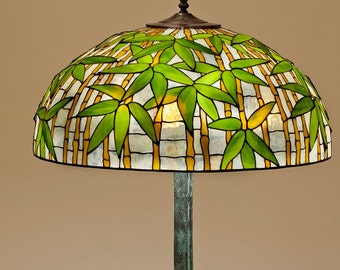 22" Bamboo pendant light, Tiffany lamp, Bamboo Lamp, Table Lamp, stained glass Lamp, floor lamp, bamboo light, bamboo, bamboo lampshade,