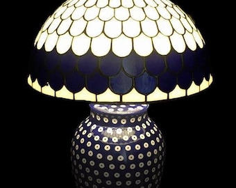 Handmade lamp, Tiffany lamp, Pottery lamp, Stained Glass Lamp, Table Lamp, Ceramic lamp, Desk Lamp, Bedside Lamp, Ceramics and pottery