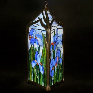 Stained Glass Lantern Lamp, Lantern Lamp, Lantern Light, Lantern Pendant, Lantern Lighting, Pendant Lamp, Stained Glass Lamp