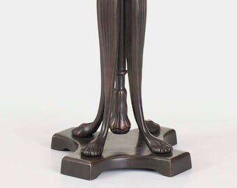 Lions Paw decorative lamp base. Tiffany Odyssey lamp base. Metal lamp stand. Brass lamp stand. Lamp hardware.  Base for table lamp.