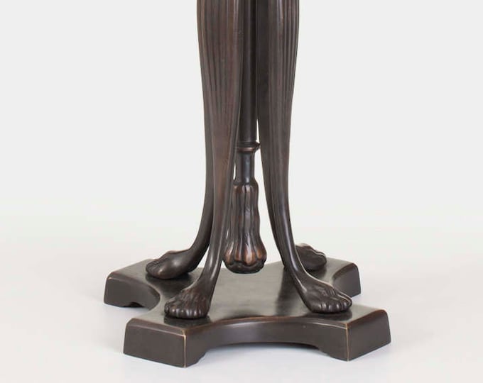 Lions Paw decorative lamp base. Tiffany Odyssey lamp base. Metal lamp stand. Brass lamp stand. Lamp hardware.  Base for table lamp.
