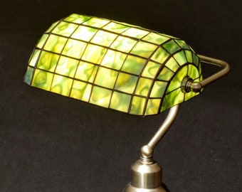 Bankers Lamp, Library Lamp, Tiffany Lamp, Stained Glass Lamp, Table Lamp, Office Decor, Table Decor, Desk Lamp, Art Deco Lamp, Tiffany