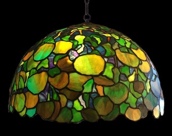 25" Hydrangea, Tiffny lamp, Modern Pendant Lamp, Design Lamp, Stained Glass Lamp, Design Hanging Lamp, Home Decor, Pendant Lamps,