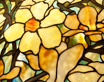 ルイス・C・ティファニー ステンドグラス 【マグノリア&アイリス】 Museum04/ルイス・コンフォート・ティファニーを追いかけて