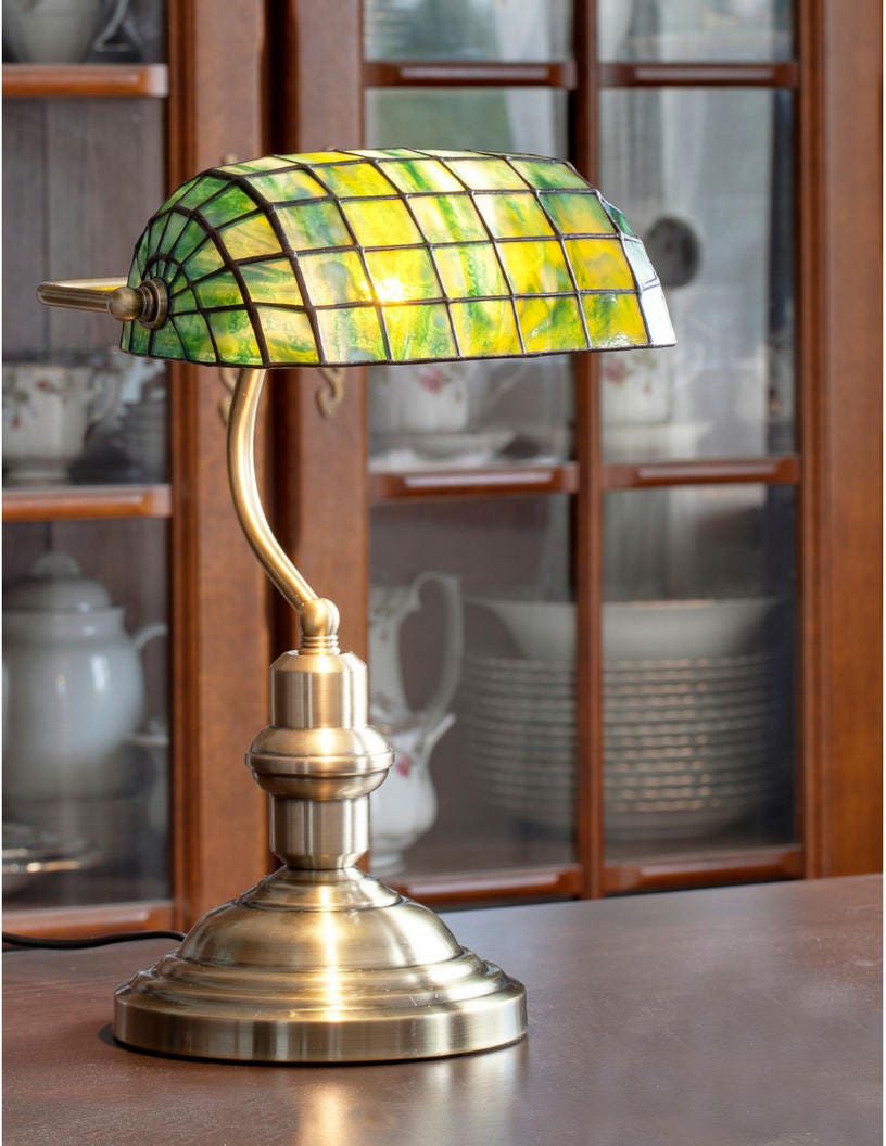 Piano Lamp, Library Lamp, Piano Light, Stained Glass Lamp, Table Lamp,  Office Lamp, Office Decor, Table Decor, Green Lamp Shade -  Canada