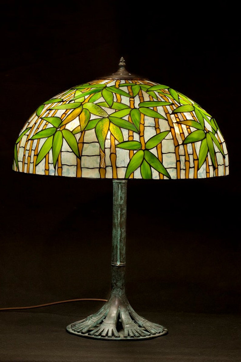 22 Bamboo pendant light, Tiffany lamp, Bamboo Lamp, Table Lamp, stained glass Lamp, floor lamp, bamboo light, bamboo, bamboo lampshade, image 2