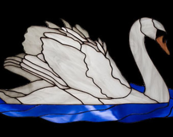 Swan Decor, Suncatcher, Window Decor, Swan Design, Bird Suncatcher, Stained Glass Hanging, Window Decor, Stained Glass Swan