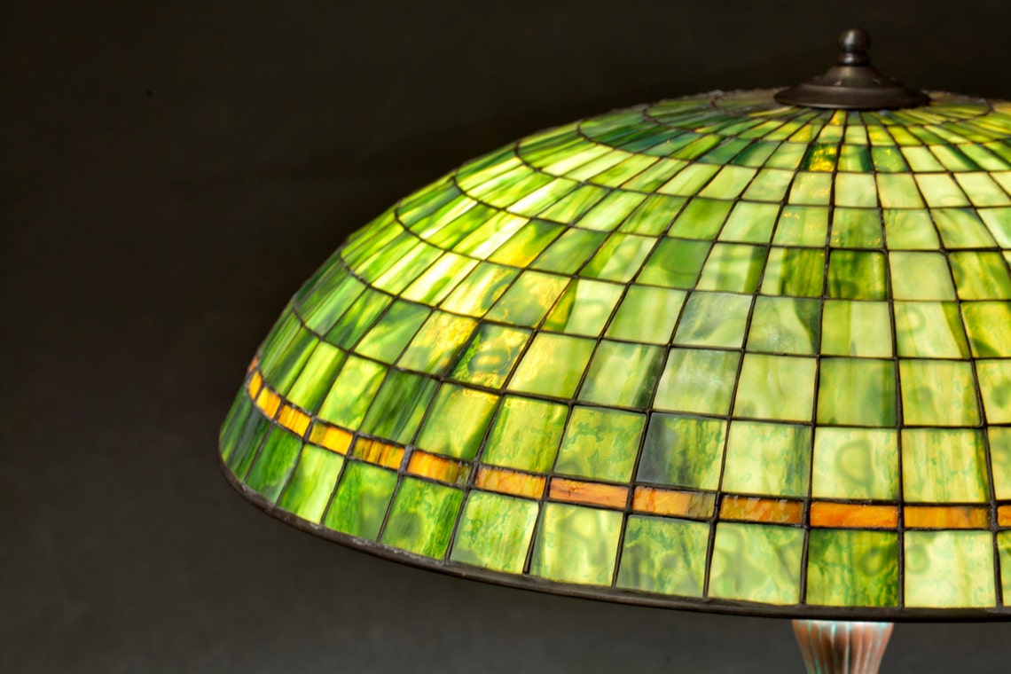 Green Lamp Shade Stained Glass Lamp Office Decor Home Etsy Ireland