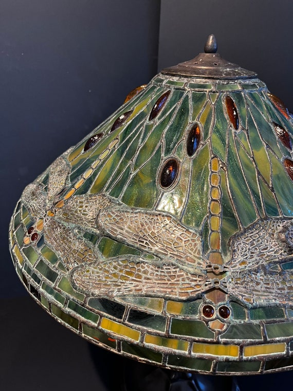 20 インチ トンボ ティファニー ランプ、ステンド グラス ランプ