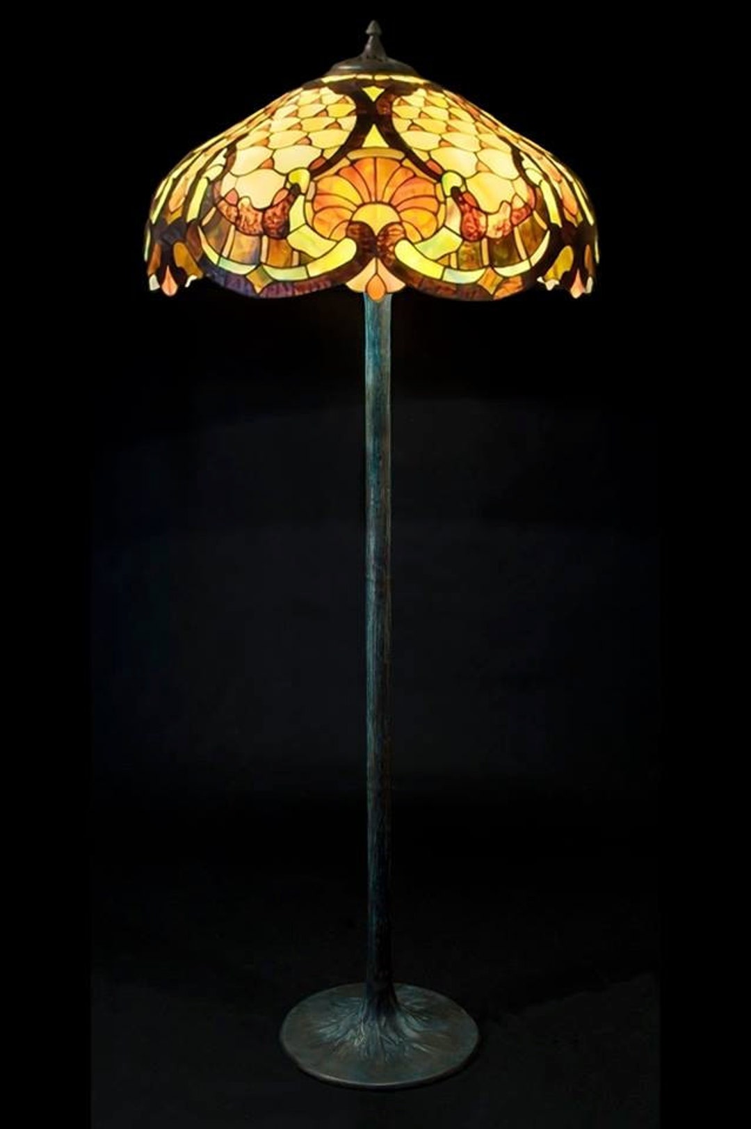 Standing Lamp, Floor Lamp, Stained Glass Lamp, Floor Lamp Base, Floor ...