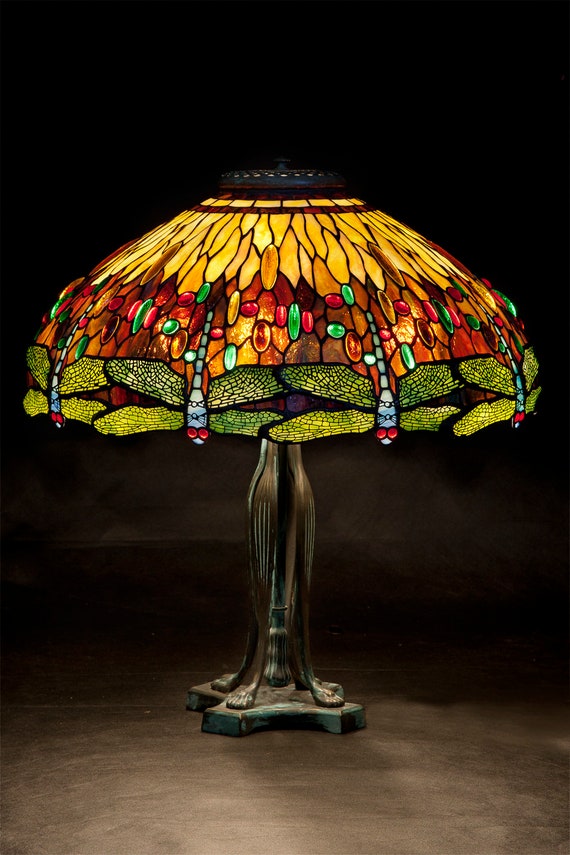 22 Dragonfly Tiffany Lamp Stained Glass Lamp Desk Lamp Tiffany