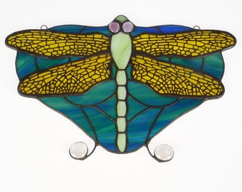 Dragonfly Stained Glass, Suncatcher, Dragonfly Suncatcher, Stained Glass, stained glass butterfly, Stained Glass panel, stained glass window