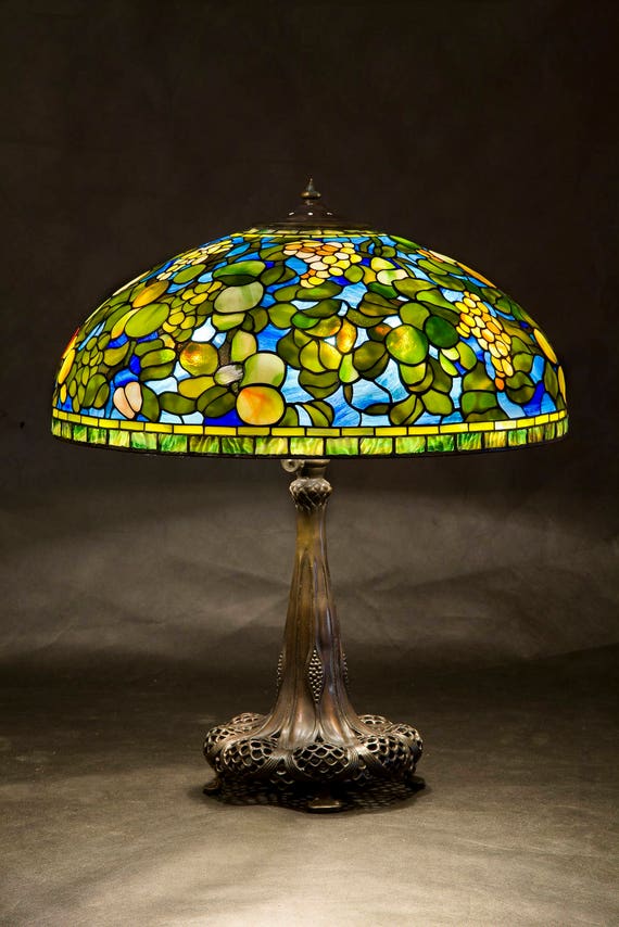 Tiffany Mission Blue Lamp - Tiffany Lamps - Express Delivery