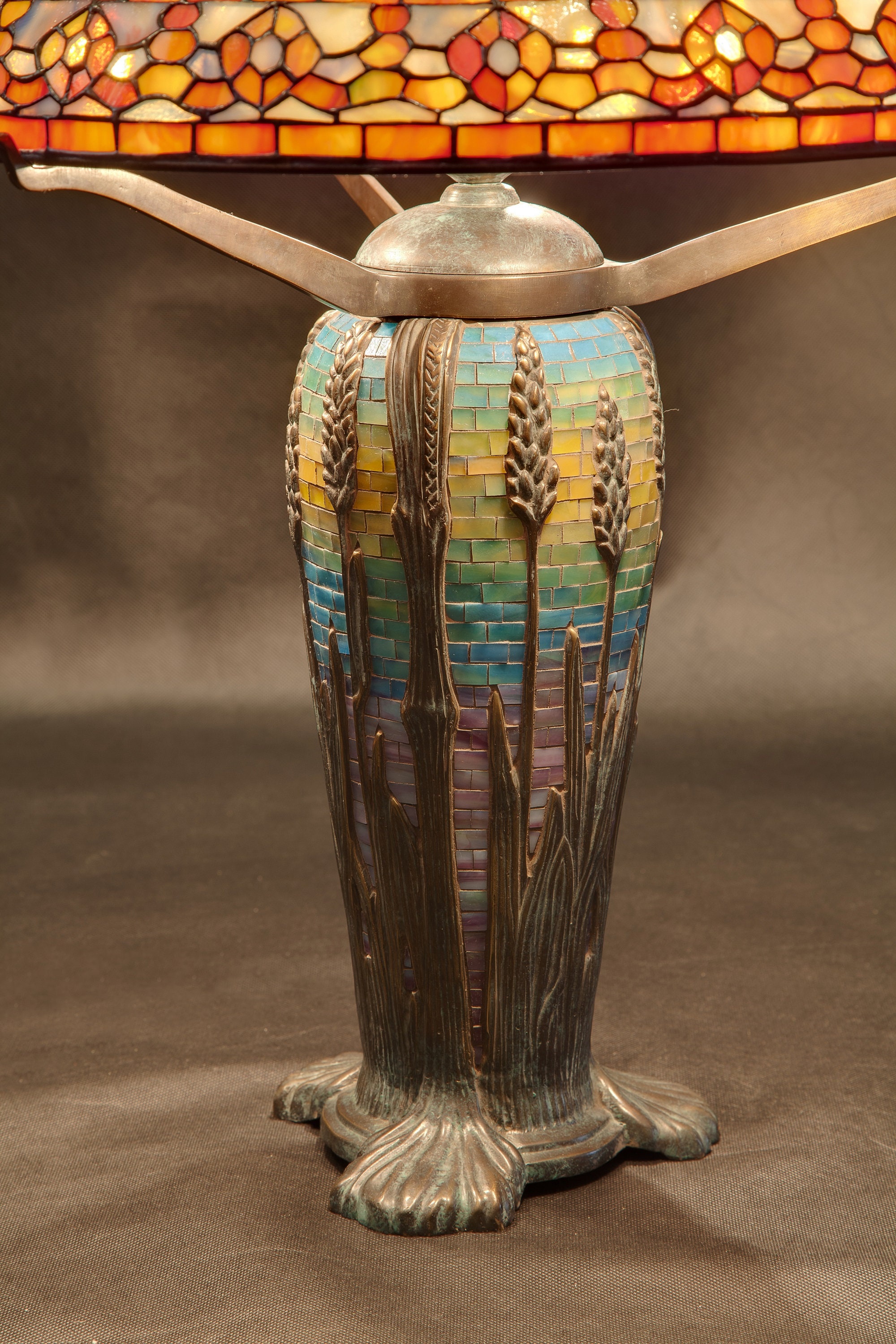 Lamp Base, Lamp Stand, Tiffany Lamp, Mosaic lamp, mosaic, Metal Lamp