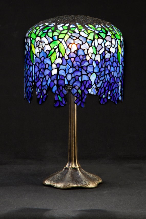 Lamp Pony Wisteria Standing, Small Coloured Glass Lamp Shades