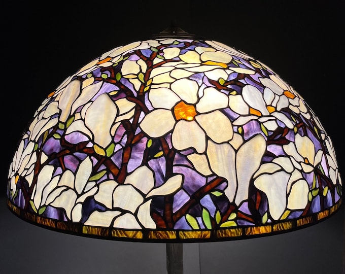 28" Magnolia Floor Tiffany Lamp