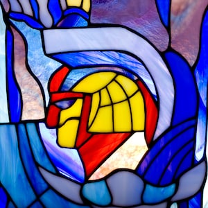 Egipt, Stained Glass, Stained Glass Panel, Stained Glass Window, Wall Art, modern stained glass, Contemporary Art, modern art, glass art