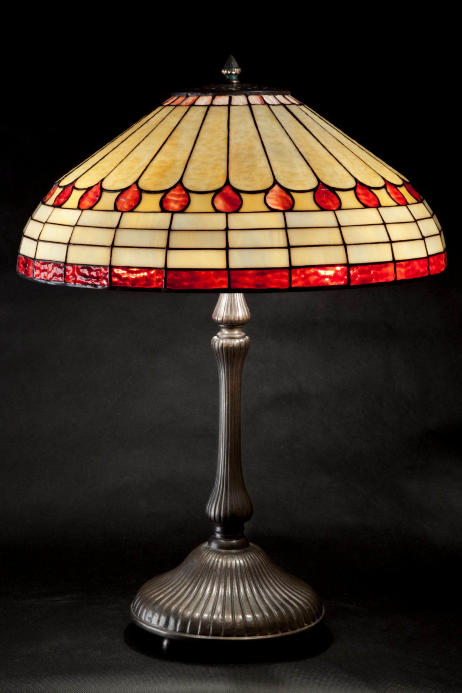 Art Deco Lamp Shade Art Deco Light Stained Glass Table Etsy