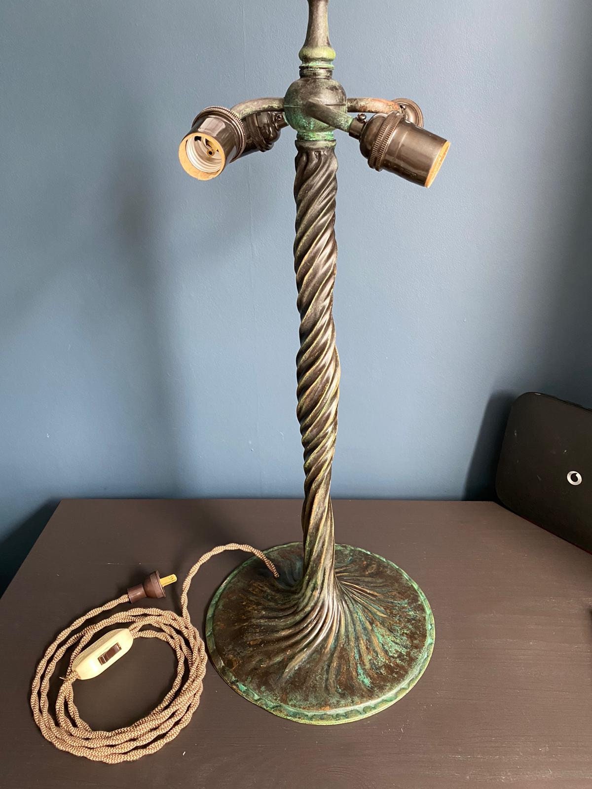 24,5 hight, Twisted Vine Base, Odyssey lamp base, vintage lamp, Brass