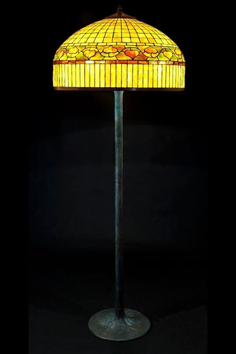 Floor Lamp Tiffany Lamp Replica Mid Century Floor Light Etsy